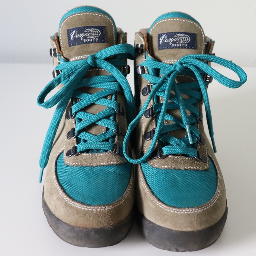 Women's Teal and Tan Winter Boots